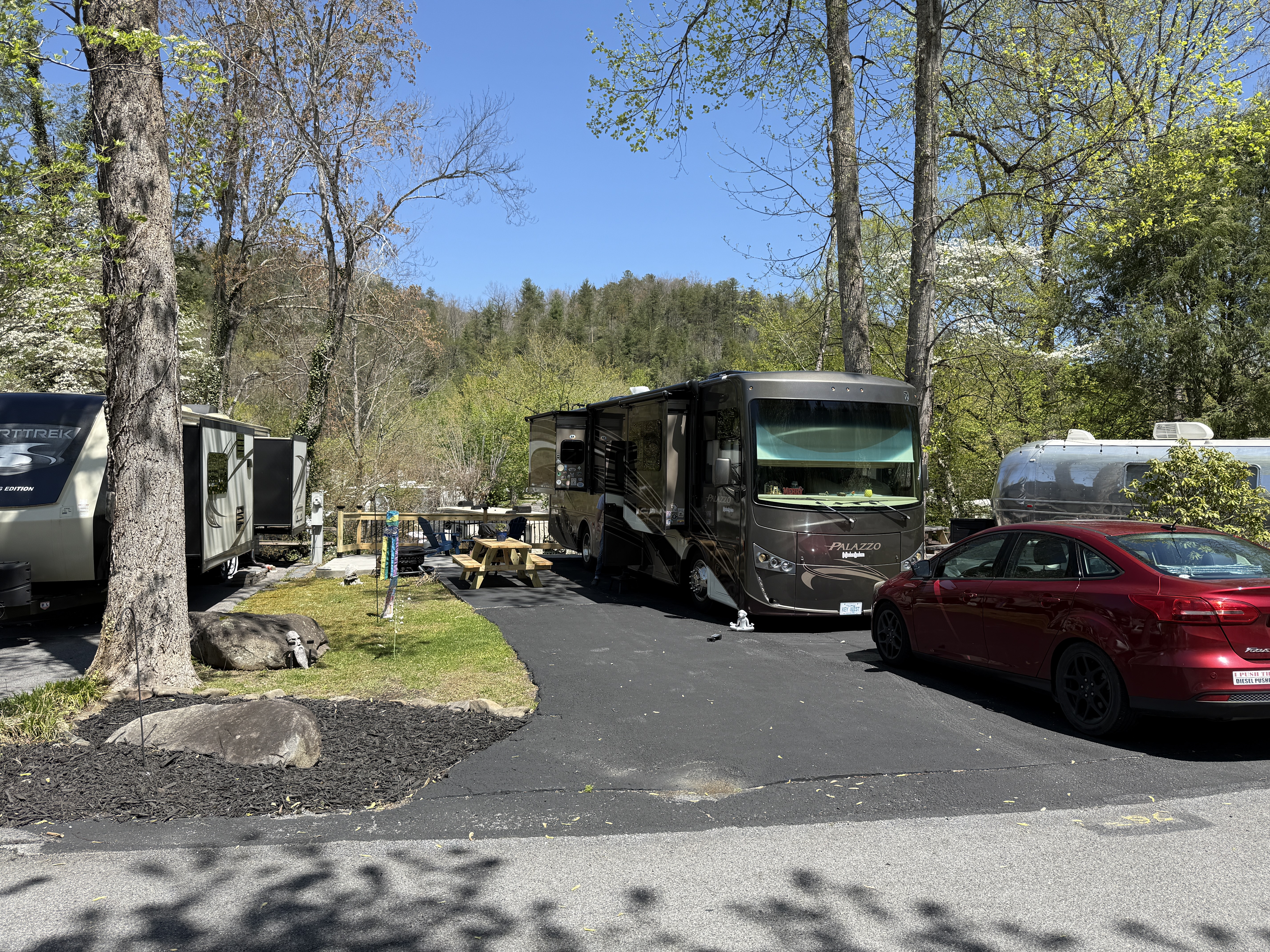Creekside Vibes vacant RV lot at Outdoor Resorts Gatlinburg